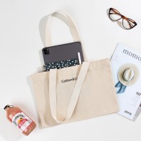 [국내제작] 코튼앤코 커스텀 가로형 에코백(36x25)