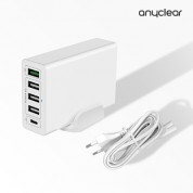 애니클리어 멀티 포트 급속 고속 충전기 PD [5포트] / [받침대 포함]