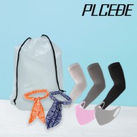 플씨드 여름 4종 EVA파우치 B세트 (투밴드 쿨토시+아이스 쿨스카프+쿨 패션 마스크)