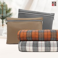 타탄더블양면 클러치쿠션담요A