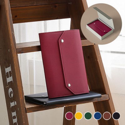 클래식레더 A5메모패드(날개형)+볼펜세트 (고급선물용 자석케이스 포함)