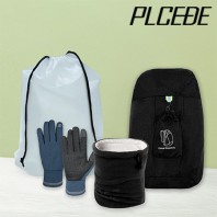 플씨드 사계절 4종 EVA파우치 A세트 (접이식 등산가방PMB-02+프리미엄 넥워머+극세사 터치 장갑)