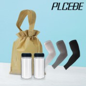 플씨드 여름 3종 복주머니 파우치 I세트 (투밴드 쿨토시+보틀 350ml)