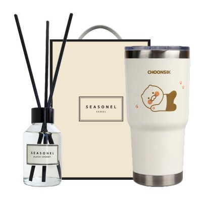 시즈넬 선물세트 카카오춘식이 스탠다드텀블러+디퓨저 100ml플레인