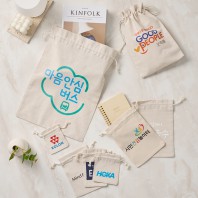 8Size 린넨혼방 조리개 파우치