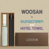 가르시아 3단60 10K 초고밀도 완전자동우산 +선크림+뱀부170타월-세트