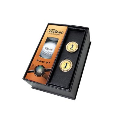 타이틀리스트 v1 3구 골프공 +순금볼마크세트