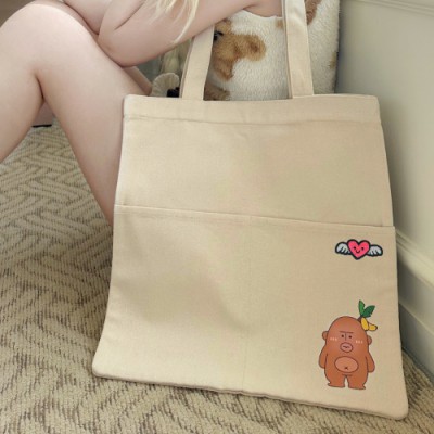 사랑이 엔젤 투포켓 에코백