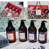 명품 선물세트 500ml 4종(헤어샴푸+단백질 트리트먼트+바디클렌저+바디로션)명절선물세트 답례품