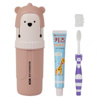 키즈 덴탈 플러스 여행용 폴라베어 어린이 치약칫솔 세트