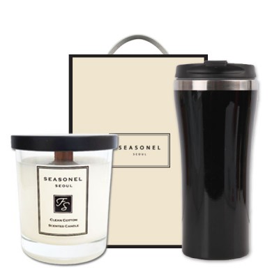 시즈넬 선물세트 캔들220g+슬림텀블러