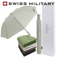 스위스밀리터리 친환경 2단자동 우산+180g코마사타올 세트