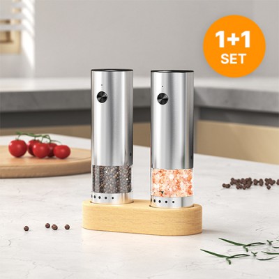 뉴에이커 미니 소금 후추 전동그라인더 1+1