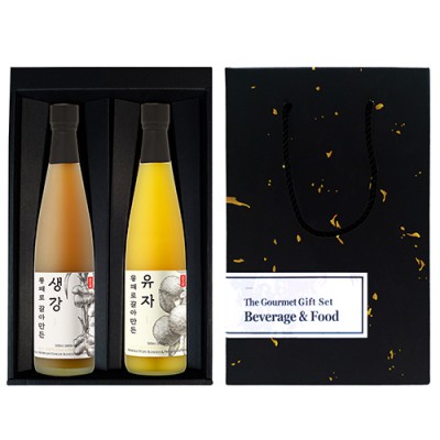 [청숨] 종합1호(생강500ml + 유자500ml)선물세트