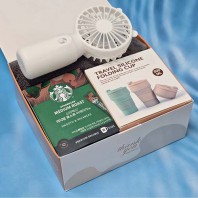 스타벅스 커피10p + 실리콘 텀블러+ 쿨링 냉각 선풍기 선물세트 + 레디백 사은품 미니선풍기 휴대용선풍기 선물용