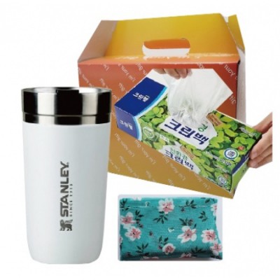 스탠리 친환경 3종세트(스탠리 고진공텀블러473ml+더블빅시장가방+크린랩친환경크린백)