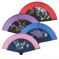꽃나비 실크천(기성) 전통부채