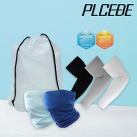 플씨드 여름 3종 EVA파우치 K세트 (라인 쿨토시+무지 쿨 마스크)