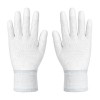 화이트 폴리 PU 탑 코팅 장갑