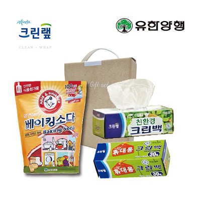 친환경스위트홈세트54호(크린랩크린백+암앤해머베이킹소다500g+휴대용크린백)