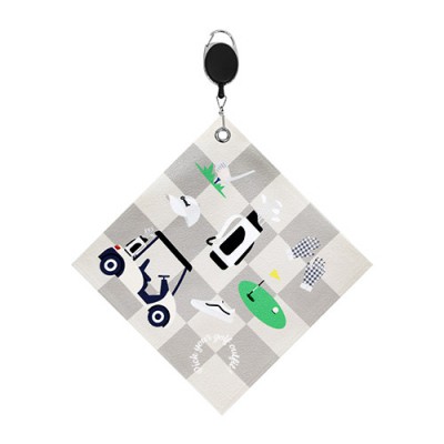 체크그레이 골프릴타월