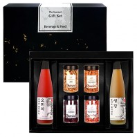 [청숨] 생강500ml + 오미자500ml + 견과 4개입 선물세트