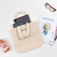 [국내제작] 코튼앤코 커스텀 옆폭형 에코백(23x30x폭8)