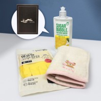 주방세제 고리수건 고무장갑 주방용품세트 3종