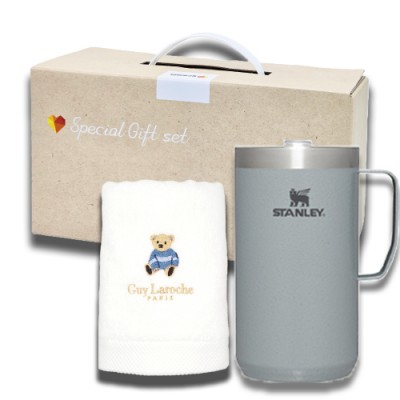 안심생건82호 스탠리 캠프머그 709ml 베어수건 2종세트