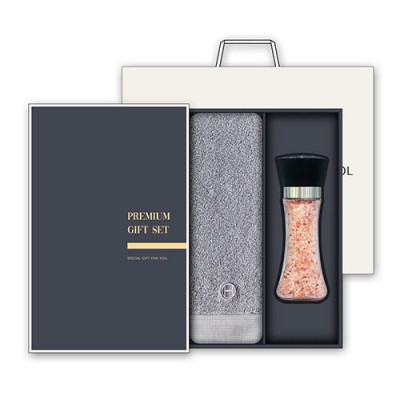 [송월] 호텔컬렉션 클래식40 세면타월 1P + 히말라야 핑크소금(200g) 1P