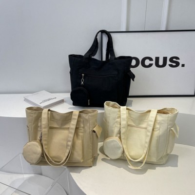 제이탑 원형 파우치 가방 에코백