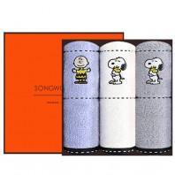 송월타월 스누피 프렌즈 145g 3P 선물세트 답례품수건 답례수건