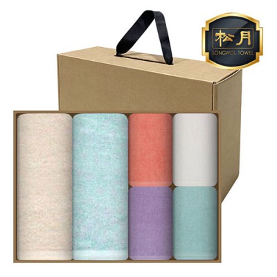 [송월] 라이트무지40 2장+컬러고리손수건30 4장 (6매세트)