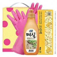 참그린매실300용기 크린백 고무장갑32cm 3종세트