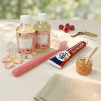 부케가르니 샴푸 바디워시 칫솔 여행용 4종세트