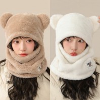 로페리아 후드넥워머 모자 곰돌이 이어머프 방한모자(0217089)