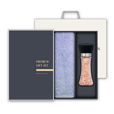 [송월] 솔리드 혼방사 호텔타월 1P + 히말라야 핑크소금(200g) 1P