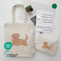 친환경 리사이클 세트 (리사이클 스탠다드 에코백 중 + 리사이클 에코 지퍼 파우치 세트)