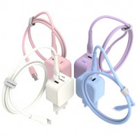 [로랜텍] 파스텔 PPS 초고속 C타입 충전기 C to C 케이블세트 (1.2m / 2.4m) 1P