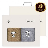 송월 스누피 리버 140g 세면타월 2매세트
