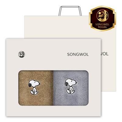 송월 스누피 리버 140g 세면타월 2매세트