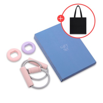 로페리아 파스텔 원형 압력기2P,파스텔 헬스 근력 밴드1P,투포켓 에코백 세트