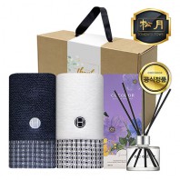 송월 프리미엄 디퓨저 3종세트 (호텔 톤40 2매 + 코코도르 200ml 1개)