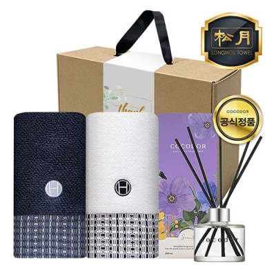 송월 프리미엄 디퓨저 3종세트 (호텔 톤40 2매 + 코코도르 200ml 1개)