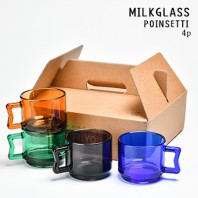 밀크글라스 포인세티 220ml (4p)