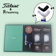 타이틀리스트 Pro-V1 3피스 6구+무봉제 쿨토시+골프티+가죽볼마커세트