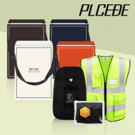 [플씨드] 접이식 스포츠 백팩(PMB-02) + 작업용 안전조끼(고급형) + 국산 고급 밴딩 쿨토시 3종 세트