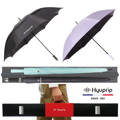 협립70 카본 암막 울트라고밀도 골프우산 +협립 75 비즈니스 이중방풍 자동골프우산 2P 세트
