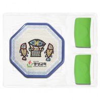 팔각멜라민 냄비받침+실리콘주방집게