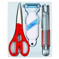 주방가위02+미용야채칼+집게 JW-1720A